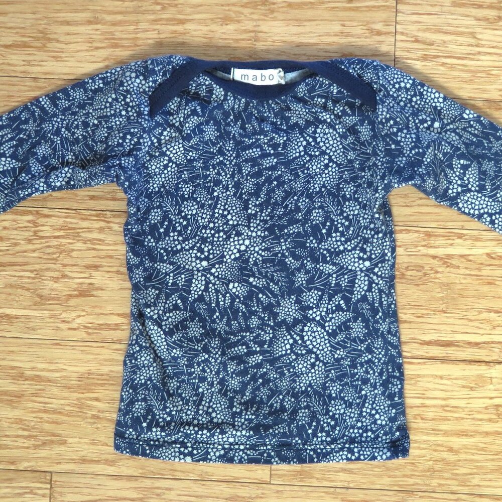 Mabo Kids Long Sleeve Shirt Liberty Print sz 12 months
